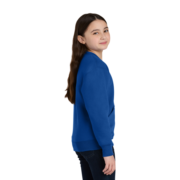Port & Company® Core Fleece Crewneck Pocket Youth Sweatshirt