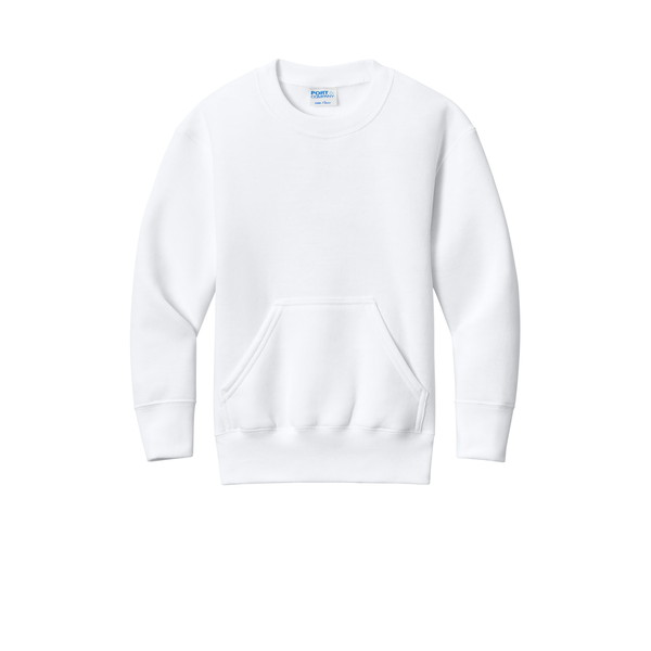 Port & Company® Core Fleece Crewneck Pocket Youth Sweatshirt