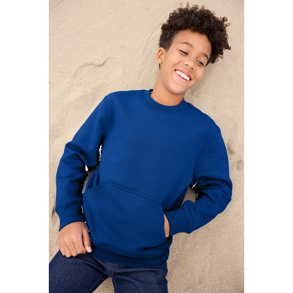 Port & Company® Core Fleece Crewneck Pocket Youth Sweatshirt