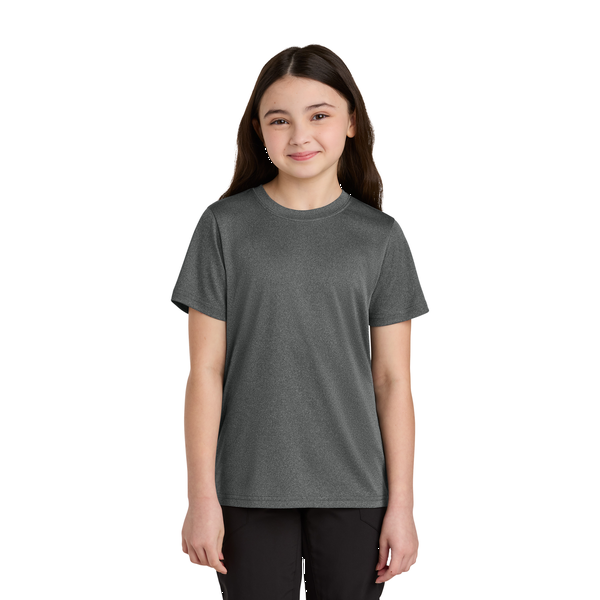 Port & Company® Heather Recycled Poly/Poly Performance Youth Tee