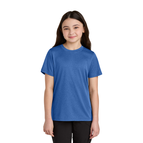 Port & Company® Heather Recycled Poly/Poly Performance Youth Tee