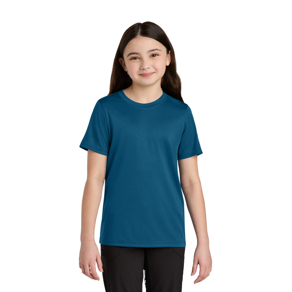 Port & Company® Heather Recycled Poly/Poly Performance Youth Tee