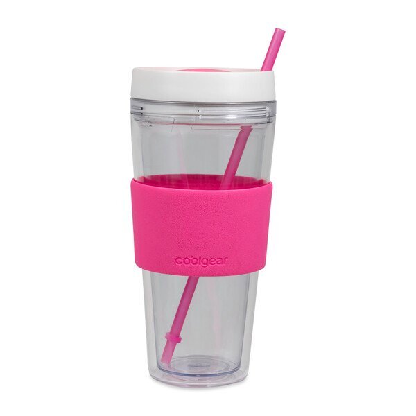 Cool Gear® Callisto Chiller Clear Straw Tumbler, 24oz.