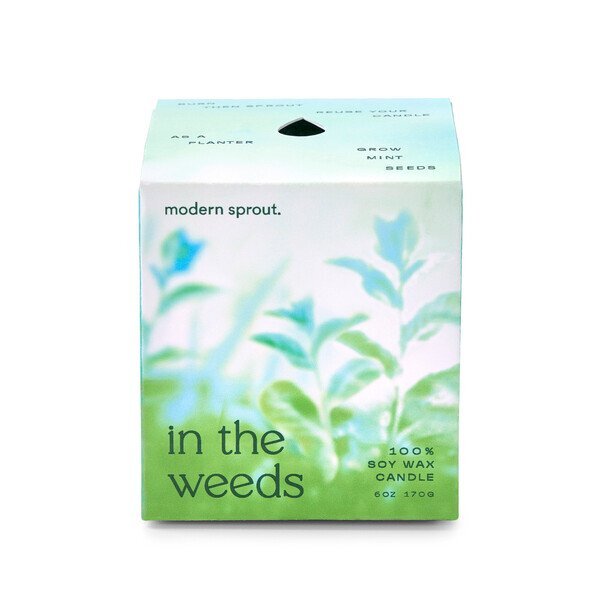 Modern Sprout® Garden Vibes Candle Mint Planter
