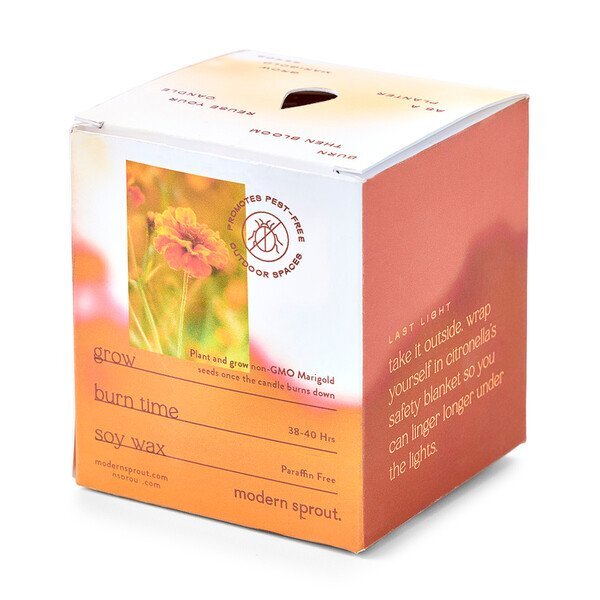 Modern Sprout® Garden Vibes Candle Marigold Planter