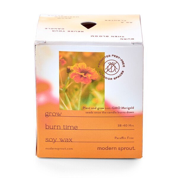 Modern Sprout® Garden Vibes Candle Marigold Planter