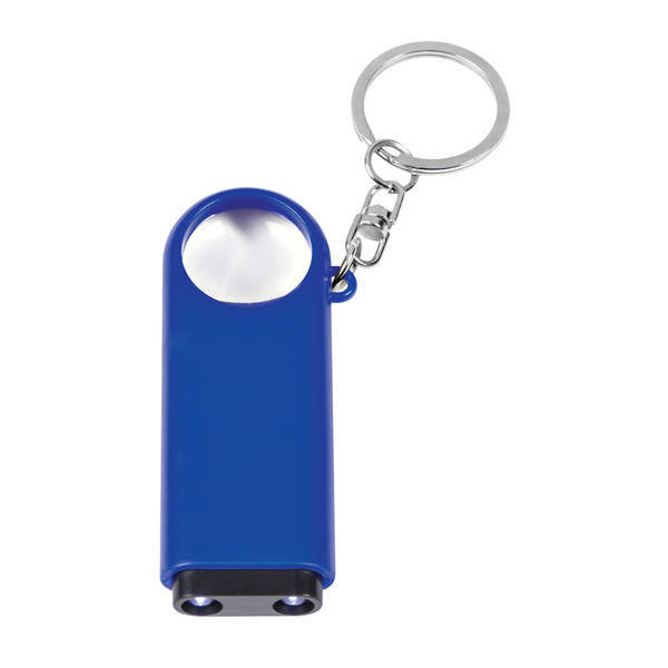Magnifier and LED Light Key Chain