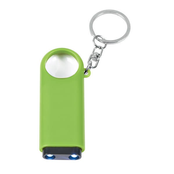 Magnifier and LED Light Key Chain