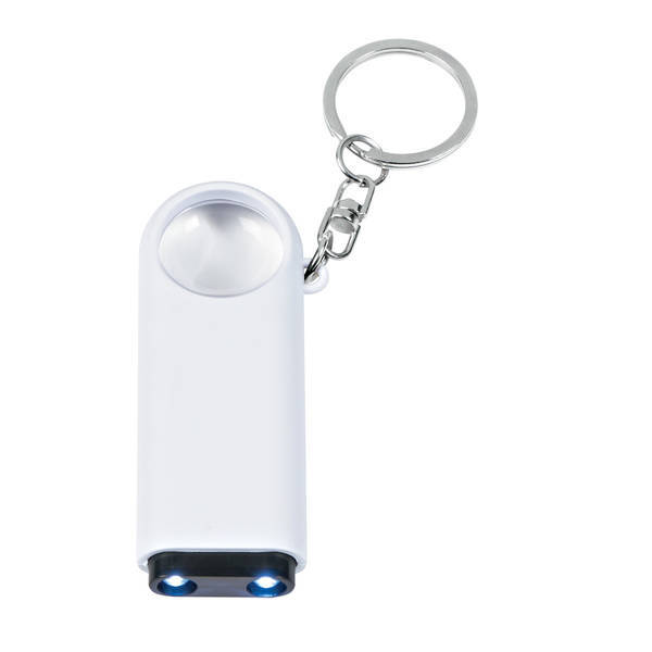 Magnifier and LED Light Key Chain