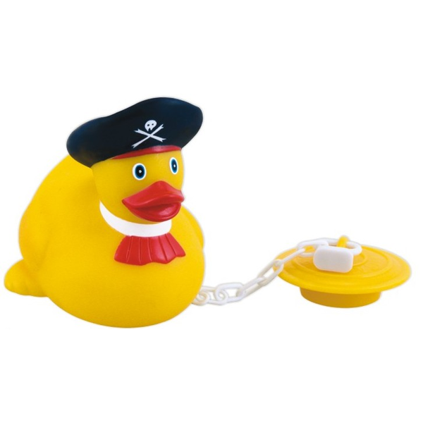 Pirate Rubber Duck with Bathtub Plug