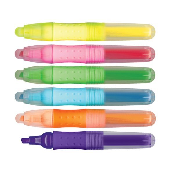Rubber Grip Fluorescent Highlighter
