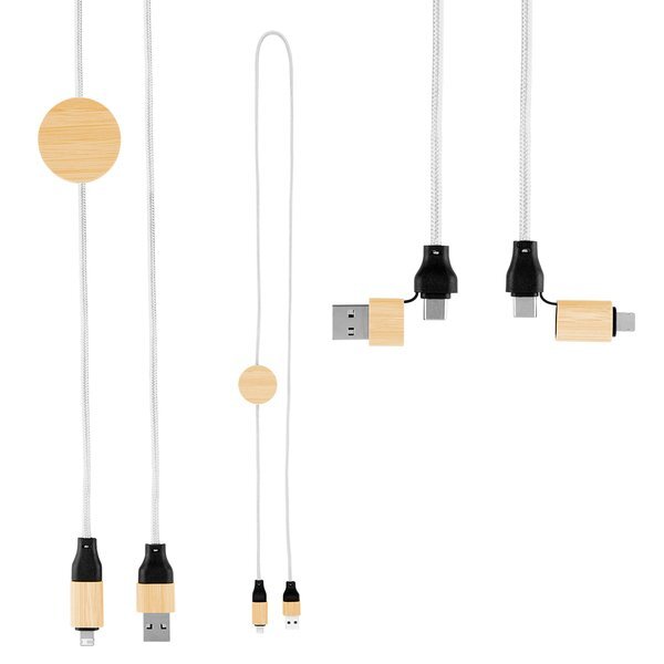 Bamboo & rPET 60W Fast Charging Cable, 3'