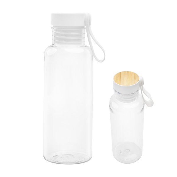 Cade rPET Bottle w/ Bamboo Accent Lid & Silicone Easy Carry Handle, 20oz.