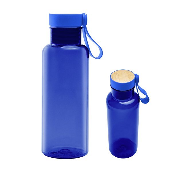 Cade rPET Bottle w/ Bamboo Accent Lid & Silicone Easy Carry Handle, 20oz.