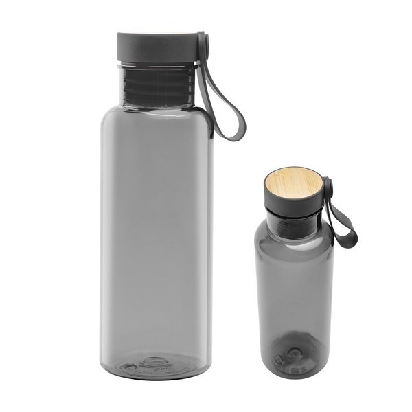 Cade rPET Bottle w/ Bamboo Accent Lid & Silicone Easy Carry Handle, 20oz.