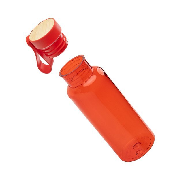 Cade rPET Bottle w/ Bamboo Accent Lid & Silicone Easy Carry Handle, 20oz.