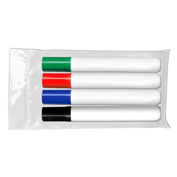 Dry Erase Markers - Bullet Tip, 4 Pack