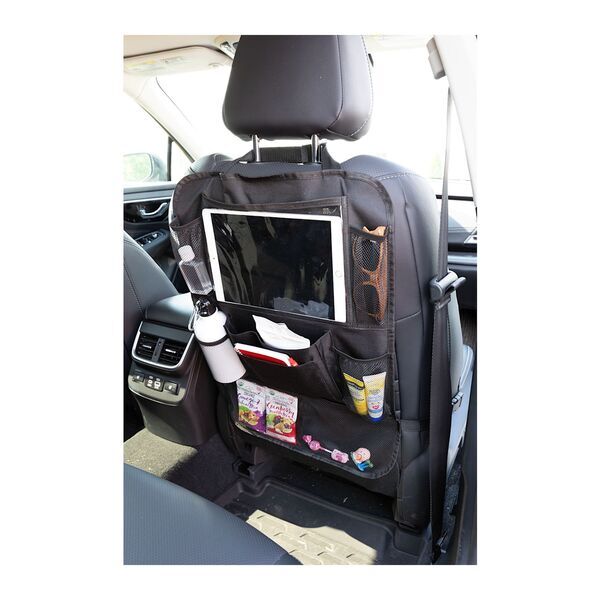 Recycled Back Seat Car Organizer w/ Tablet Pocket