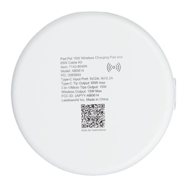 Pad Pal 15W Wireless Charging Pad & 65W Cable Kit