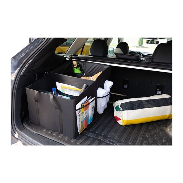 Recycled Trunk Organizer w/ Divider, Mesh Pockets & Carry Straps