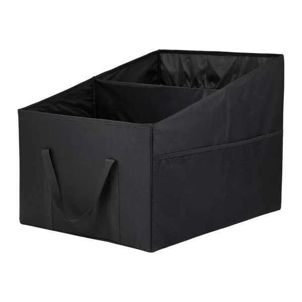 Recycled Trunk Organizer w/ Divider, Mesh Pockets & Carry Straps