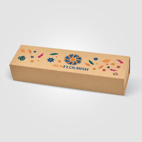 Reborn Recycled Aluminum Bamboo Accented Pen & Flashlight Gift Set