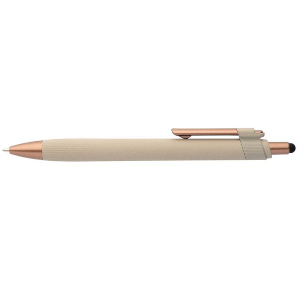 York Recycled Plastic Bronze Trim Stylus Ballpoint Pen