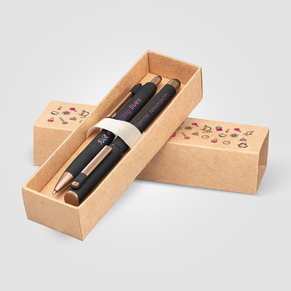 York Recycled Plastic Bronze Trim Pen Gift Set