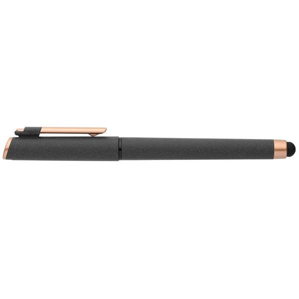 York Recycled Plastic Bronze Trim Stylus Gel Pen