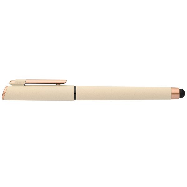 York Recycled Plastic Bronze Trim Stylus Gel Pen