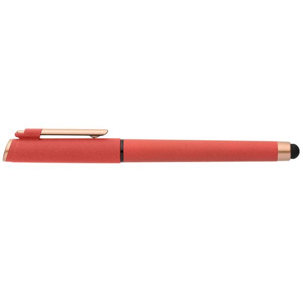 York Recycled Plastic Bronze Trim Stylus Gel Pen