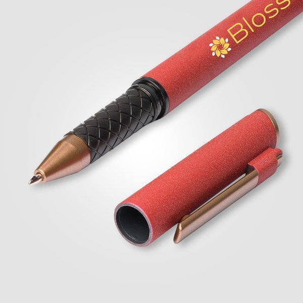 York Recycled Plastic Bronze Trim Stylus Gel Pen