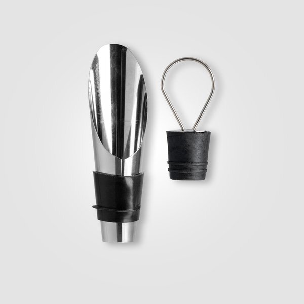 Raven Stainless Steel & Silicone Wine Gift Set, 2 Piece