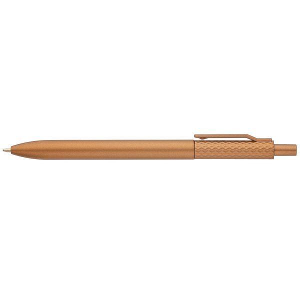 Vale Recycled Plastic Diamond Textured Metallic Retractable Pen
