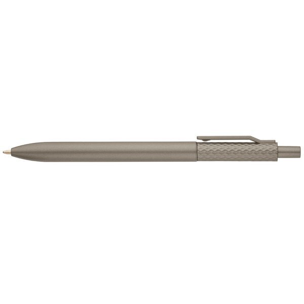 Vale Recycled Plastic Diamond Textured Metallic Retractable Pen