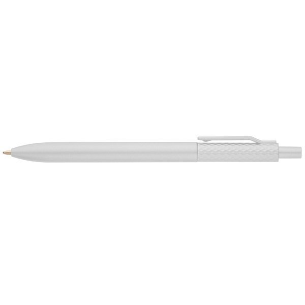 Vale Recycled Plastic Diamond Textured Metallic Retractable Pen
