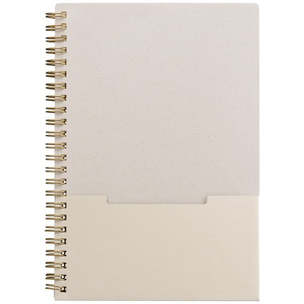 Lino A5 FSC Paper Spiral Binding Vertical Pocket Notebook