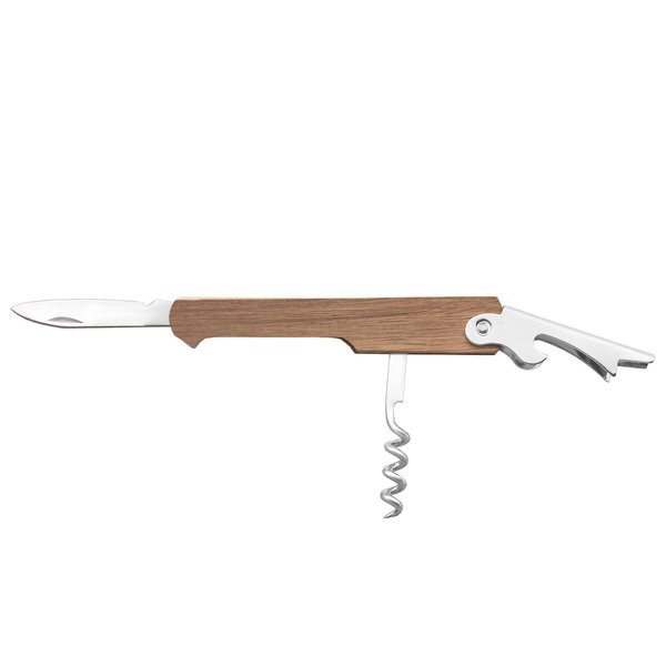 Essex Stainless Steel & FSC Wood Wine Accessory Gift Set, 3 Piece