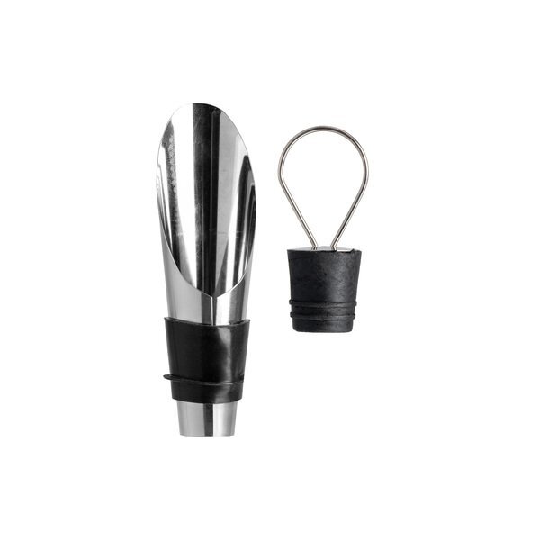 Essex Stainless Steel & FSC Wood Wine Accessory Gift Set, 3 Piece