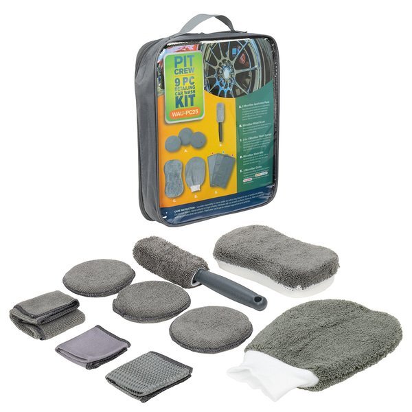 Pit Crew 9-Piece Car Wash Detailing Kit