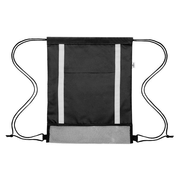 Game Time rPET Reflective Drawstring Bag