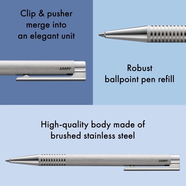 Lamy® Logo Brushed Stainless Steel Ballpoint Pen