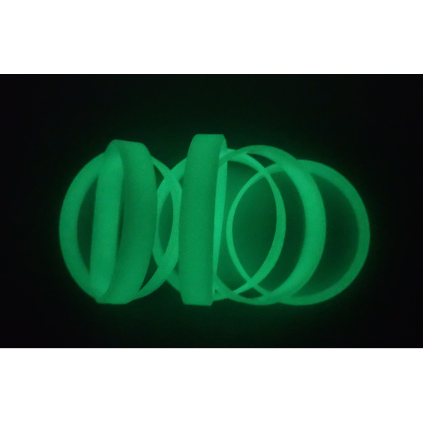 Silcone Awareness Wristband Bracelet, Glow Colors