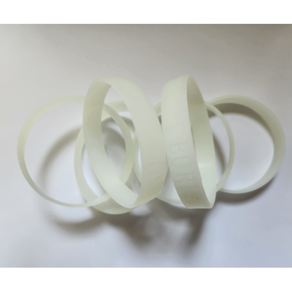 Silcone Awareness Wristband Bracelet, Glow Colors