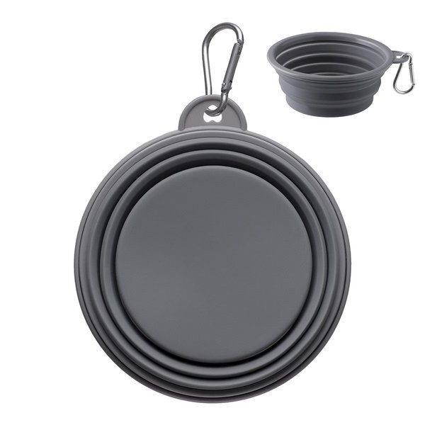 Collapsible Silicone Pet Bowl w/ Carabiner