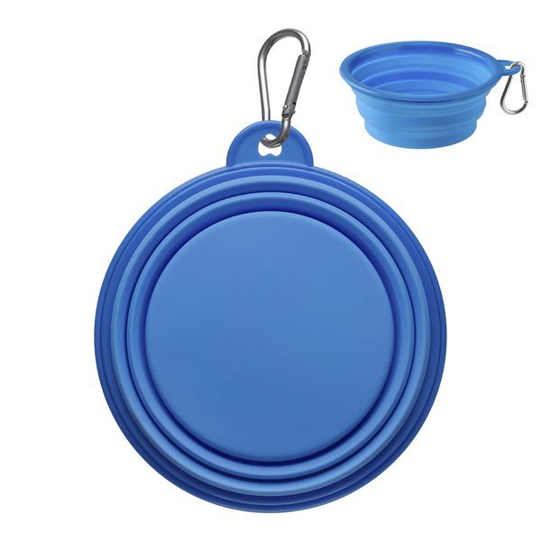 Collapsible Silicone Pet Bowl w/ Carabiner