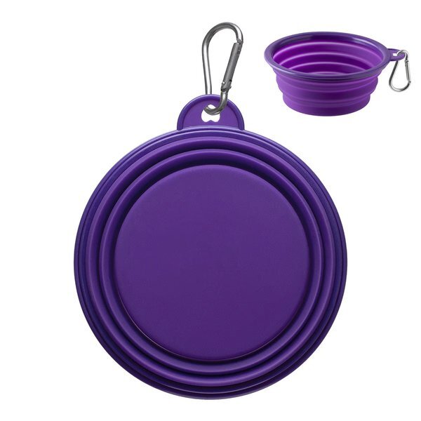 Collapsible Silicone Pet Bowl w/ Carabiner