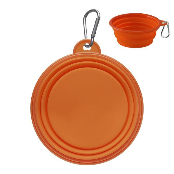 Collapsible Silicone Pet Bowl w/ Carabiner