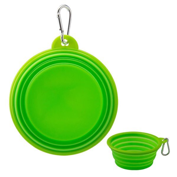 Collapsible Silicone Pet Bowl w/ Carabiner