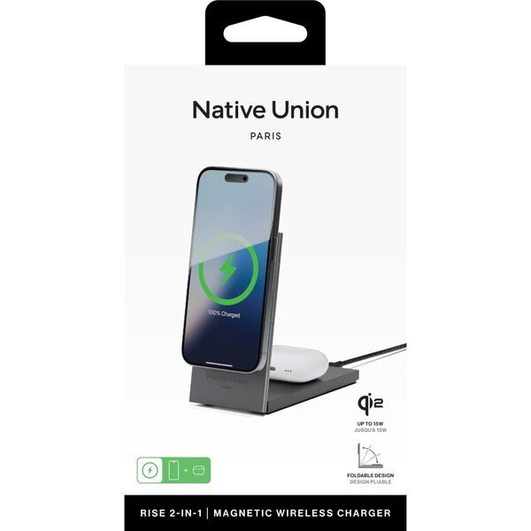 Native Union® Rise 2-in-1 Qi2 Wireless Charger